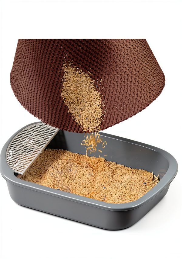Cat Litter Mat Cooyes Cut to Fit Large 35x23 Khaki Waterproof Non Slip-2