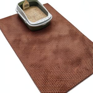 Cat Litter Mat Cooyes Cut to Fit Large 35x23 Khaki Waterproof Non Slip-0
