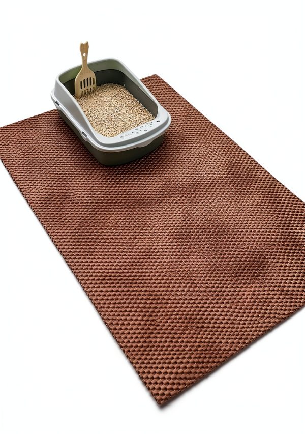 Cat Litter Mat Cooyes Cut to Fit Large 35x23 Khaki Waterproof Non Slip-0