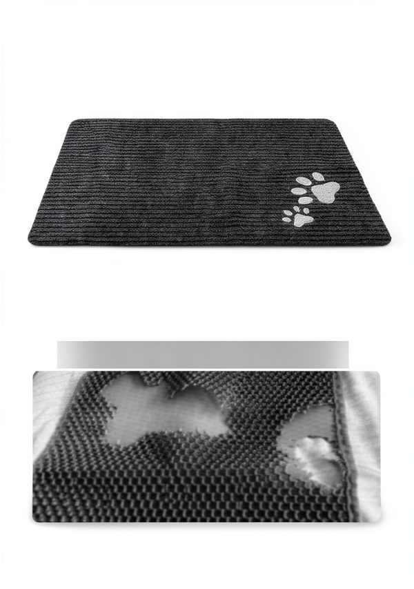 BEAUTYZOO Cat Litter Mat Litter Trapping Mat, 28"x 36" Large Litter Box Mat, Waterproof Kitty Litter Mat, Non-Slip Litter Rug Mats Pads for Floor Scatter Control, Soft on Paws & Easy to Clean, Grey-4