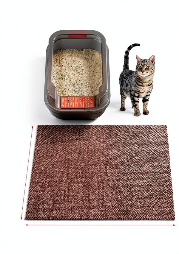 Cat Litter Mat Cooyes Cut to Fit Large 35x23 Khaki Waterproof Non Slip-5