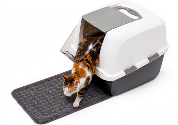 Catit Cat Litter Mat Rectangle Non-Slip Litter Trapping Mat Soft & Comfortable, Easy to Clean for All Cat Litter Types – Small-4