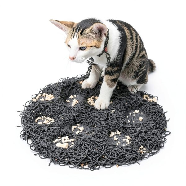 Catit Cat Litter Mat Rectangle Non-Slip Litter Trapping Mat Soft & Comfortable, Easy to Clean for All Cat Litter Types – Small-1