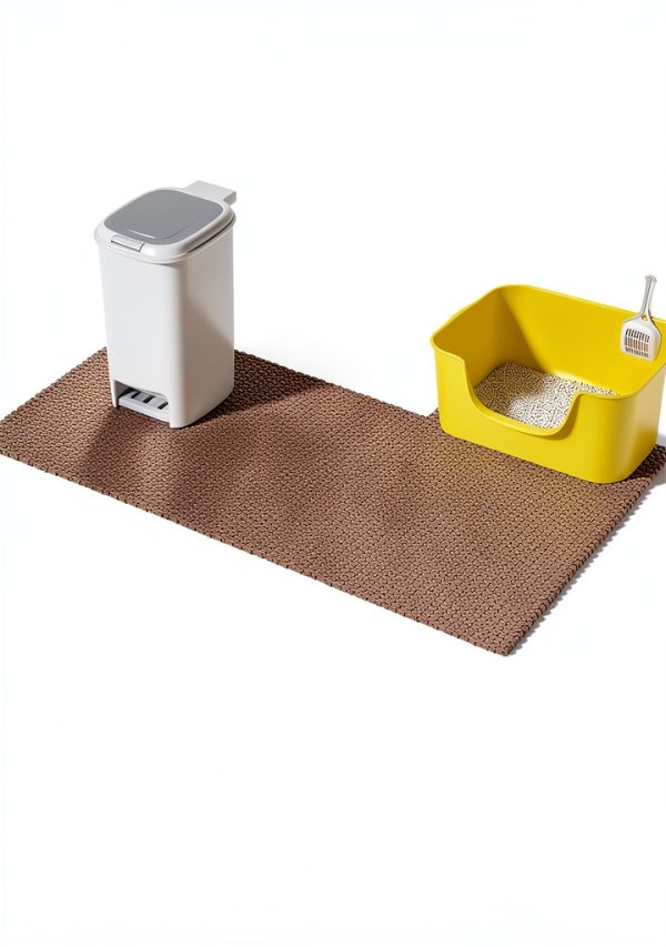 Cat Litter Mat Cooyes Cut to Fit Large 35x23 Khaki Waterproof Non Slip-1