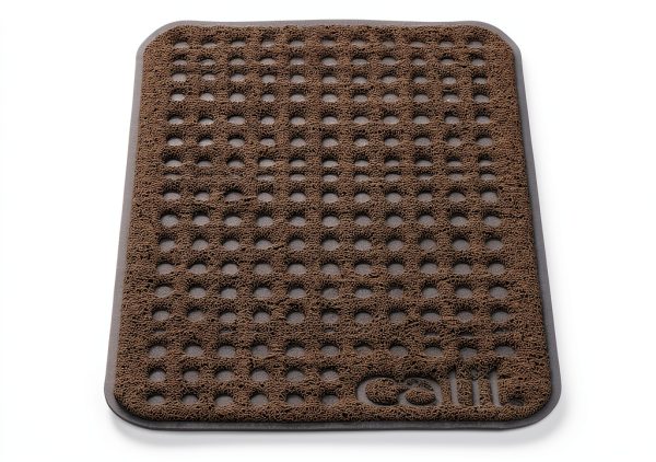 Catit Cat Litter Mat Rectangle Non-Slip Litter Trapping Mat Soft & Comfortable, Easy to Clean for All Cat Litter Types – Small-0