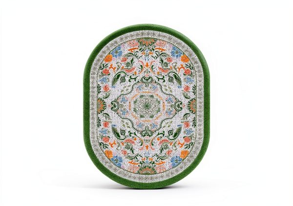 Cat Litter Mat Bienbee 24x15 Inch Non Slip Waterproof Rug Bean Green-2