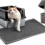 EVA Honeycomb Cat Litter Mat by Xuanyaente - Non‑Slip 23.4×14.7 Gray-0