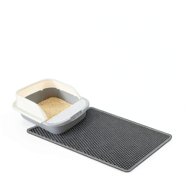 EVA Honeycomb Cat Litter Mat by Xuanyaente - Non‑Slip 23.4×14.7 Gray-5