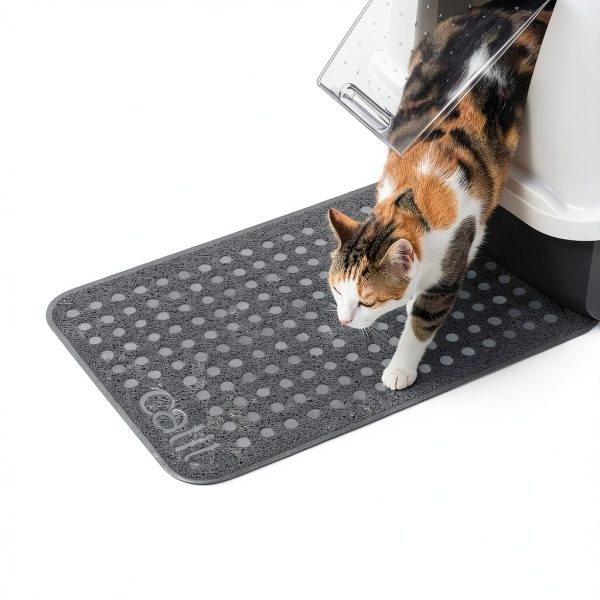 Catit Cat Litter Mat Rectangle Non-Slip Litter Trapping Mat Soft & Comfortable, Easy to Clean for All Cat Litter Types – Small-6