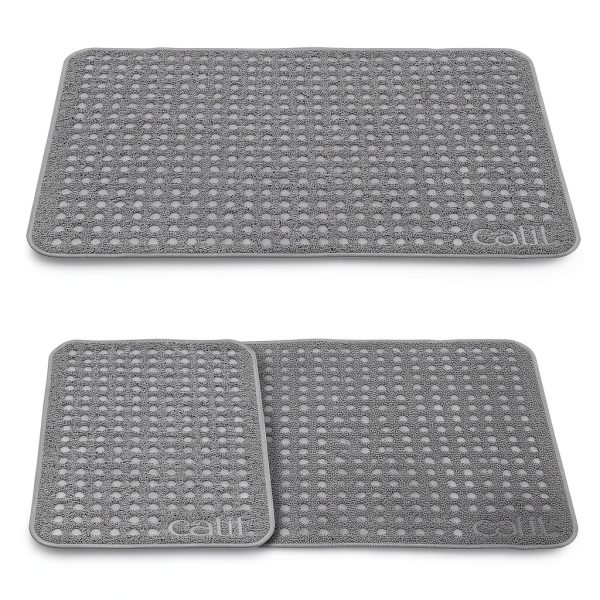 Catit Cat Litter Mat Rectangle Non-Slip Litter Trapping Mat Soft & Comfortable, Easy to Clean for All Cat Litter Types – Small-2