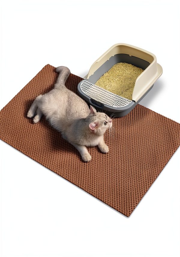 Cat Litter Mat Cooyes Cut to Fit Large 35x23 Khaki Waterproof Non Slip-7