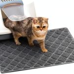 Cat Litter Mat BOOMIBOO PVC Litter Box Mat 23x14 Grey Non‑Slip-0