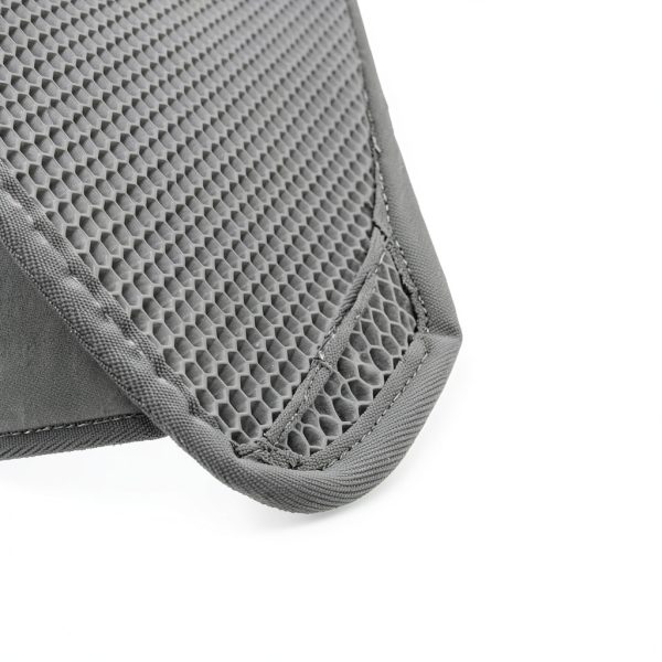 GORILLA GRIP Honeycomb Cat Litter Box Mat, Two Layer Trapping Waste Mats, Soft On Paws, Litter Box Supplies and Essentials for Indoor Cats, Traps Excess, Water Resistant for Floors, 24x15 Gray-1