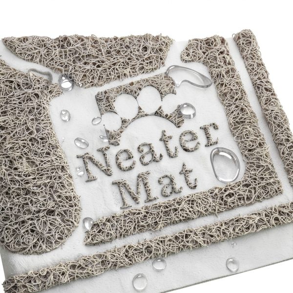 Neater Pets Cat Litter Mat Durable Rug with Anti Skid Backing Grey-6