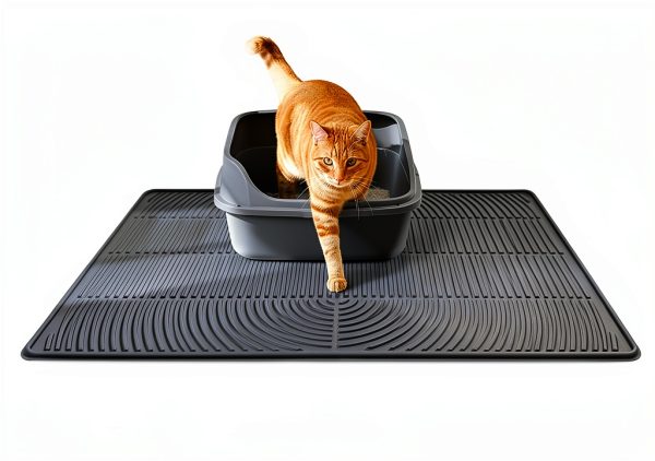 Cat Litter Box Mat Pawtasy XL 47x35 Silicone Non Slip-5
