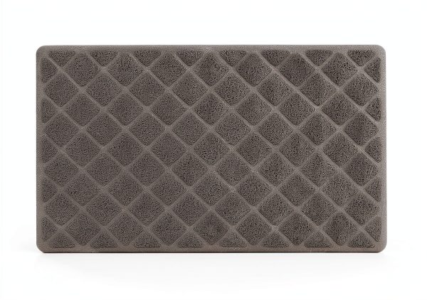 Cat Litter Mat BOOMIBOO PVC Litter Box Mat 23x14 Grey Non‑Slip-1